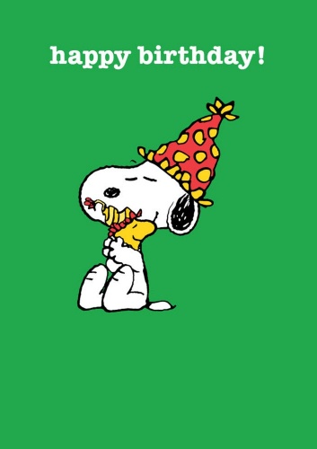 Snoopy Happy Cuddle - Greeting Card